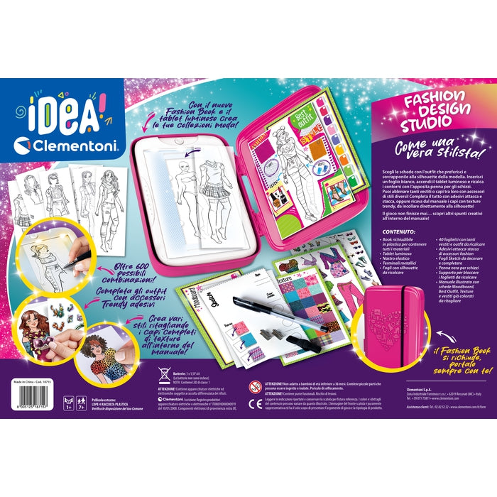 clementoni-idea-fashion-design-studio-livre-de-mode-avec-table-lumineuse image 5