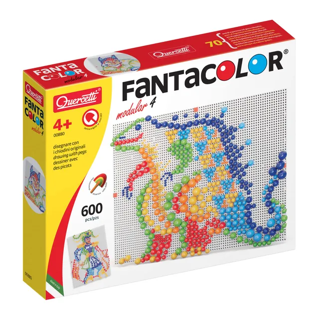 quercetti-fantacolor-modular-4-mosa-que-clous-600-pi-ces-4-8-ans image 1