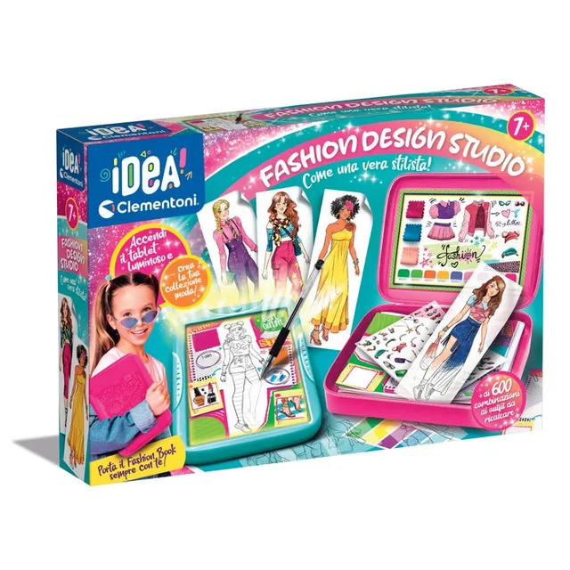 clementoni-idea-fashion-design-studio-livre-de-mode-avec-table-lumineuse image 1