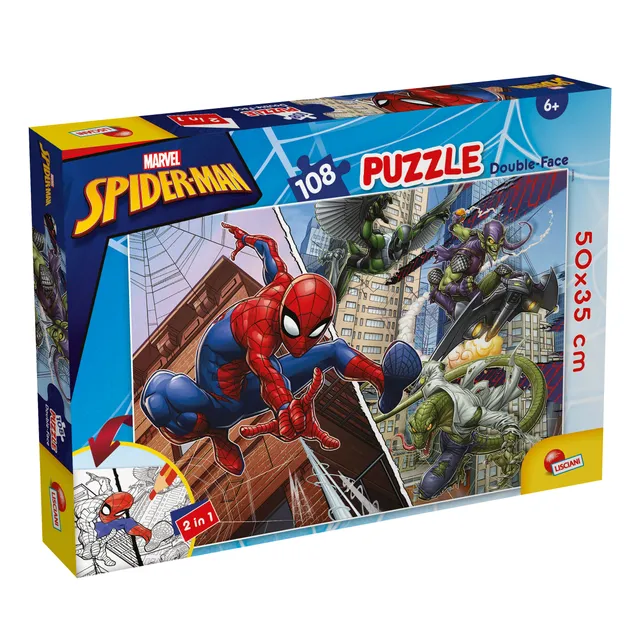lisciani-marvel-puzzle-df-plus-108-spider-man-colorier image 1