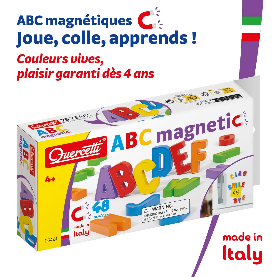 quercetti-lettres-magn-tiques-48-pi-ces-alphabet-enfant-4-ans image 7