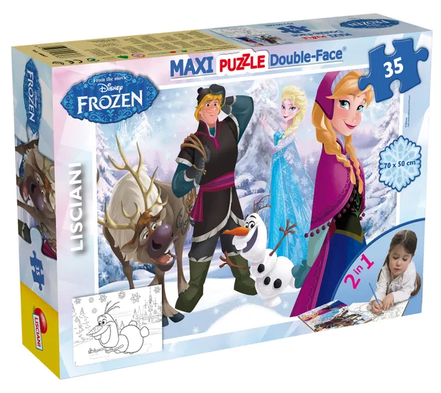 lisciani-disney-puzzle-double-face-maxi-floor-35-frozen image 1