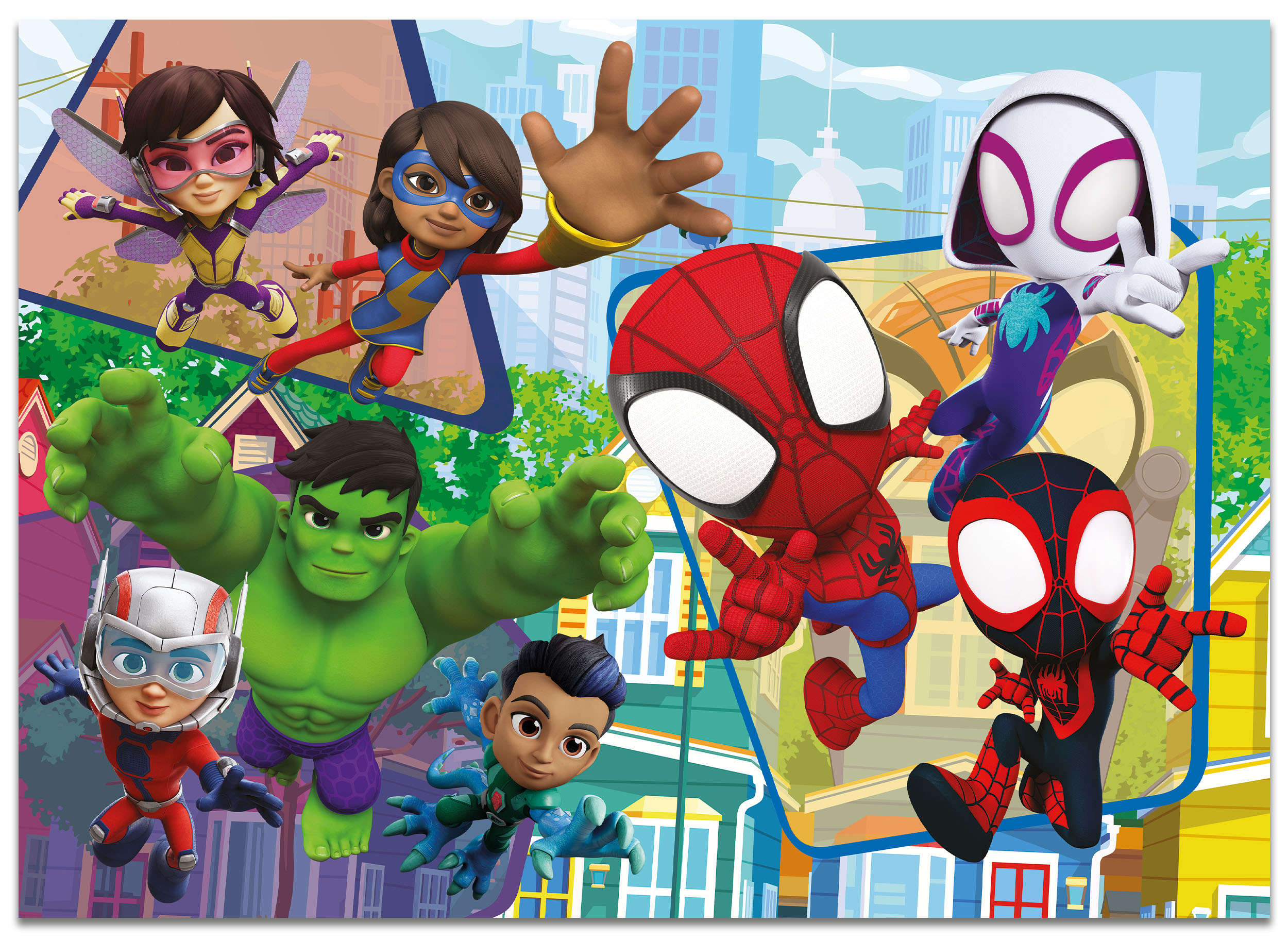 lisciani-marvel-spidey-maxi-puzzle-4x48-coloriage image 4
