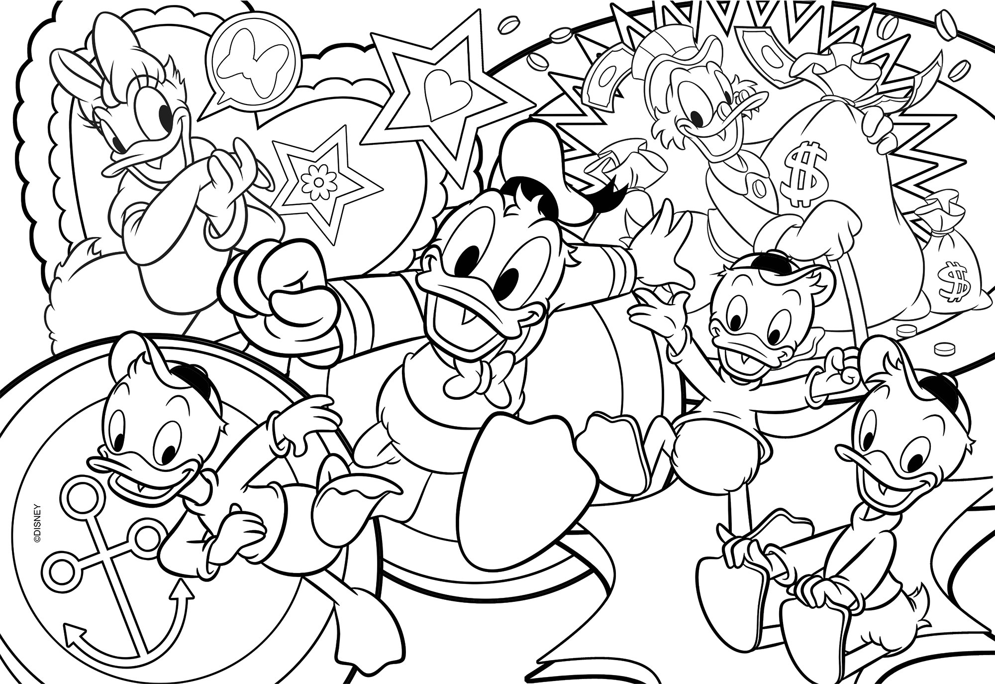 lisciani-disney-puzzle-df-maxi-floor-108-paperino-puzzle-sol-coloriage image 3