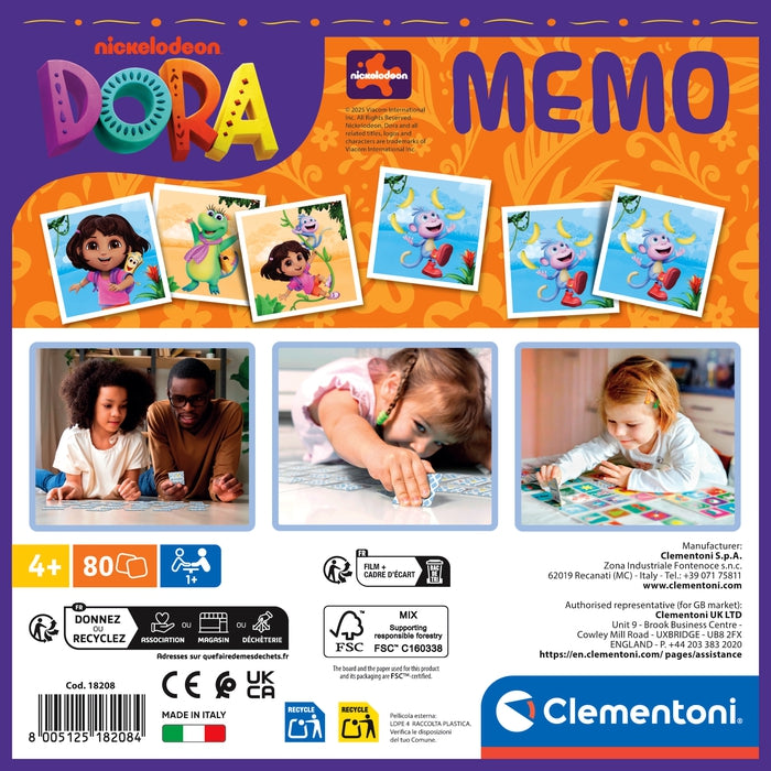 clementoni-dora-l-exploratrice-jeu-de-m-moire-80-cartes image 2