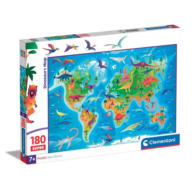clementoni-dinosaurs-map-puzzle-enfant-180-pi-ces image 1