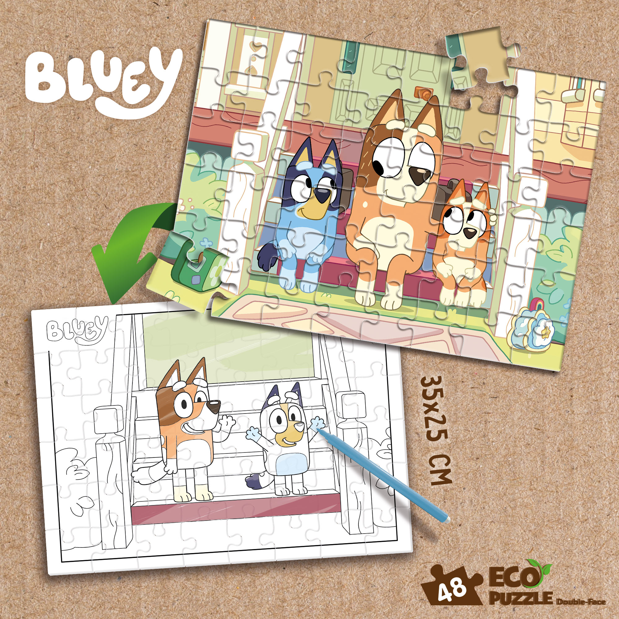 lisciani-bluey-co-puzzle-mini-double-face-48-pi-ces image 4