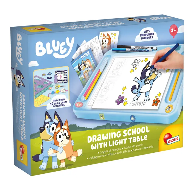 lisciani-bluey-drawing-school-avec-table-lumineuse-a4-kit-dessin-cr-atif image 1
