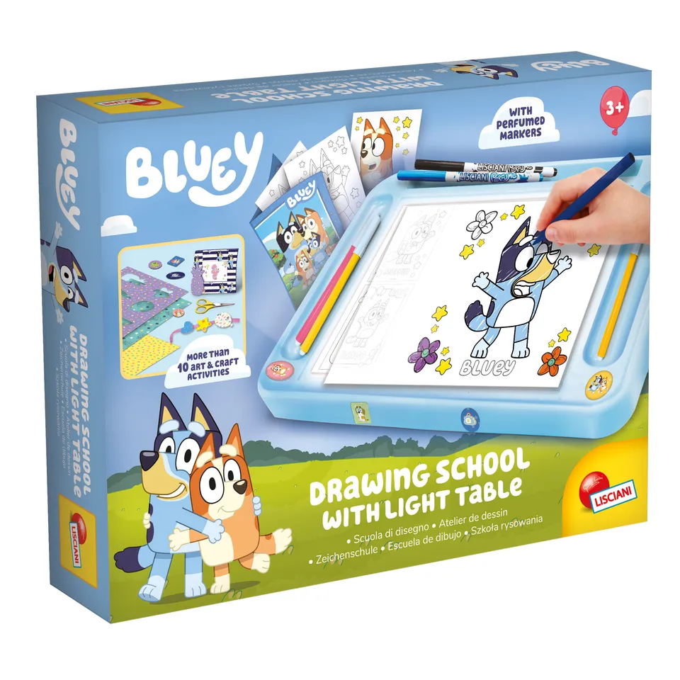 lisciani-bluey-drawing-school-avec-table-lumineuse-a4-kit-dessin-cr-atif image 1