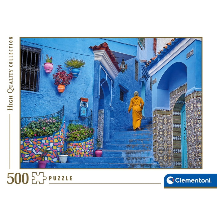 clementoni-blue-street-of-chefchaouen-puzzle-500-pi-ces image 4