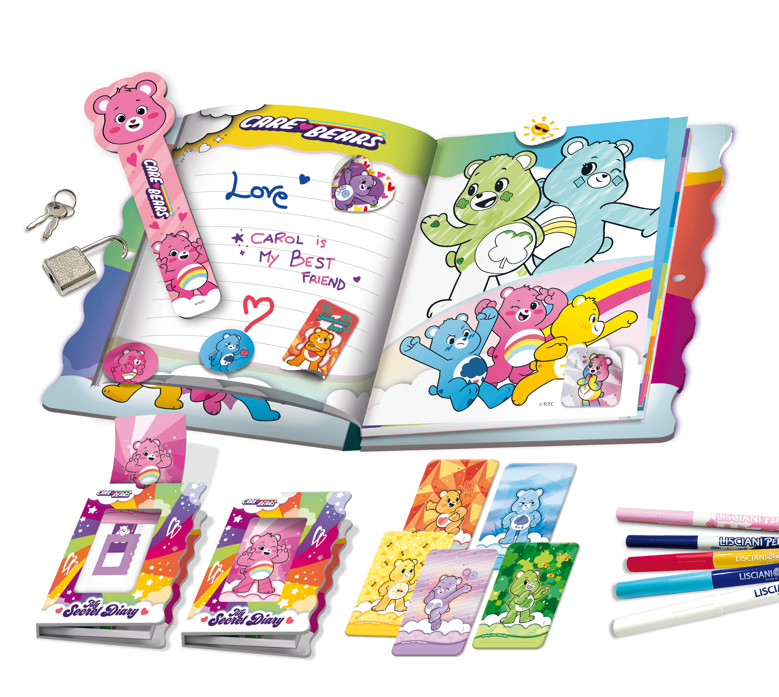 lisciani-care-bears-journal-intime-secret-my-secret-diary-motions image 2
