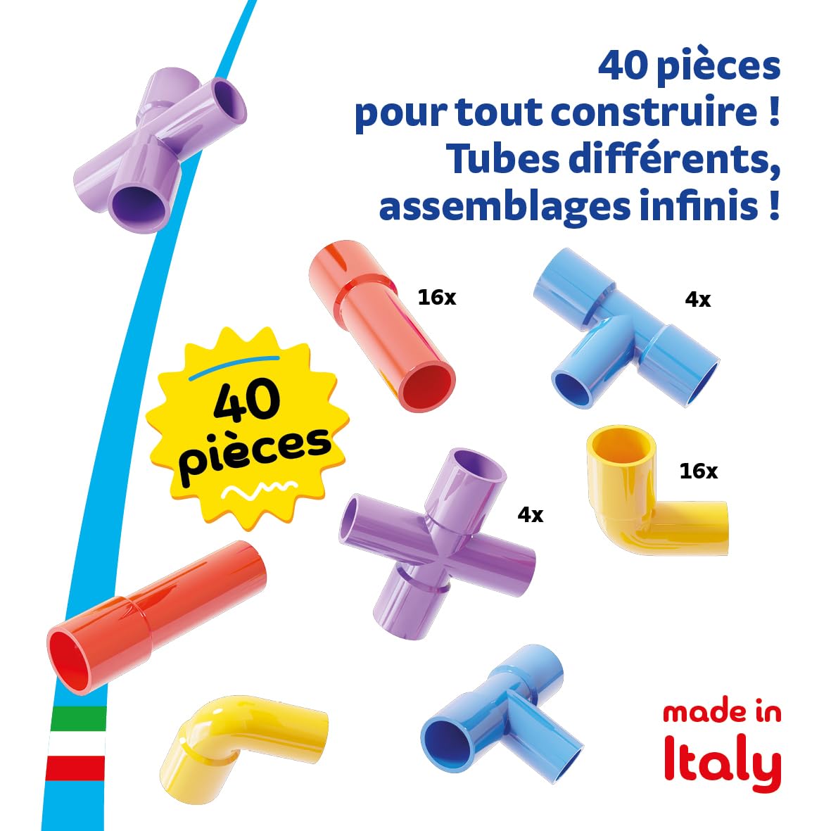 quercetti-tubation-jeu-de-construction-40-tubes-3d-3-ans image 5