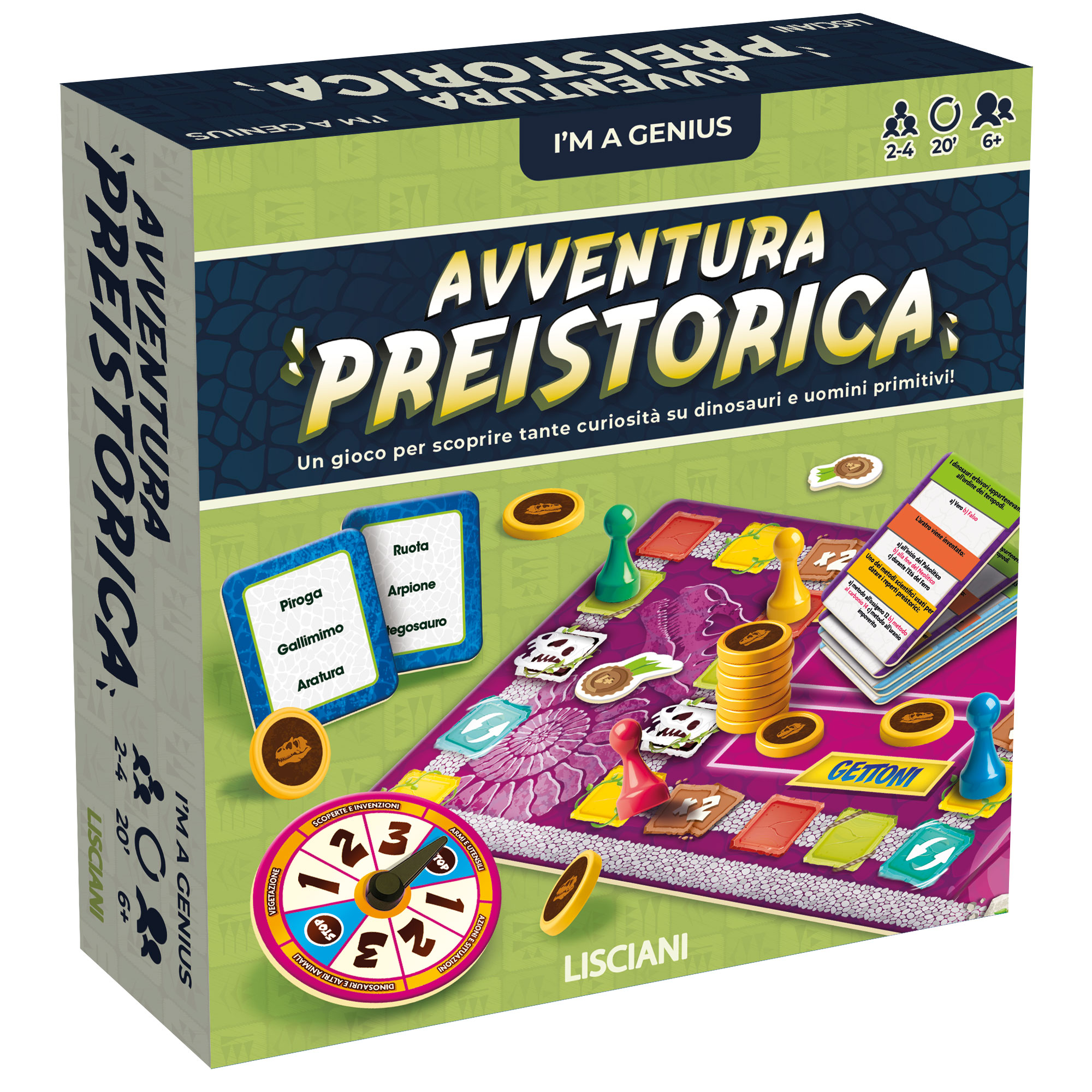 lisciani-i-m-a-genius-avventura-preistorica-jeu-de-parcours-quiz image 1
