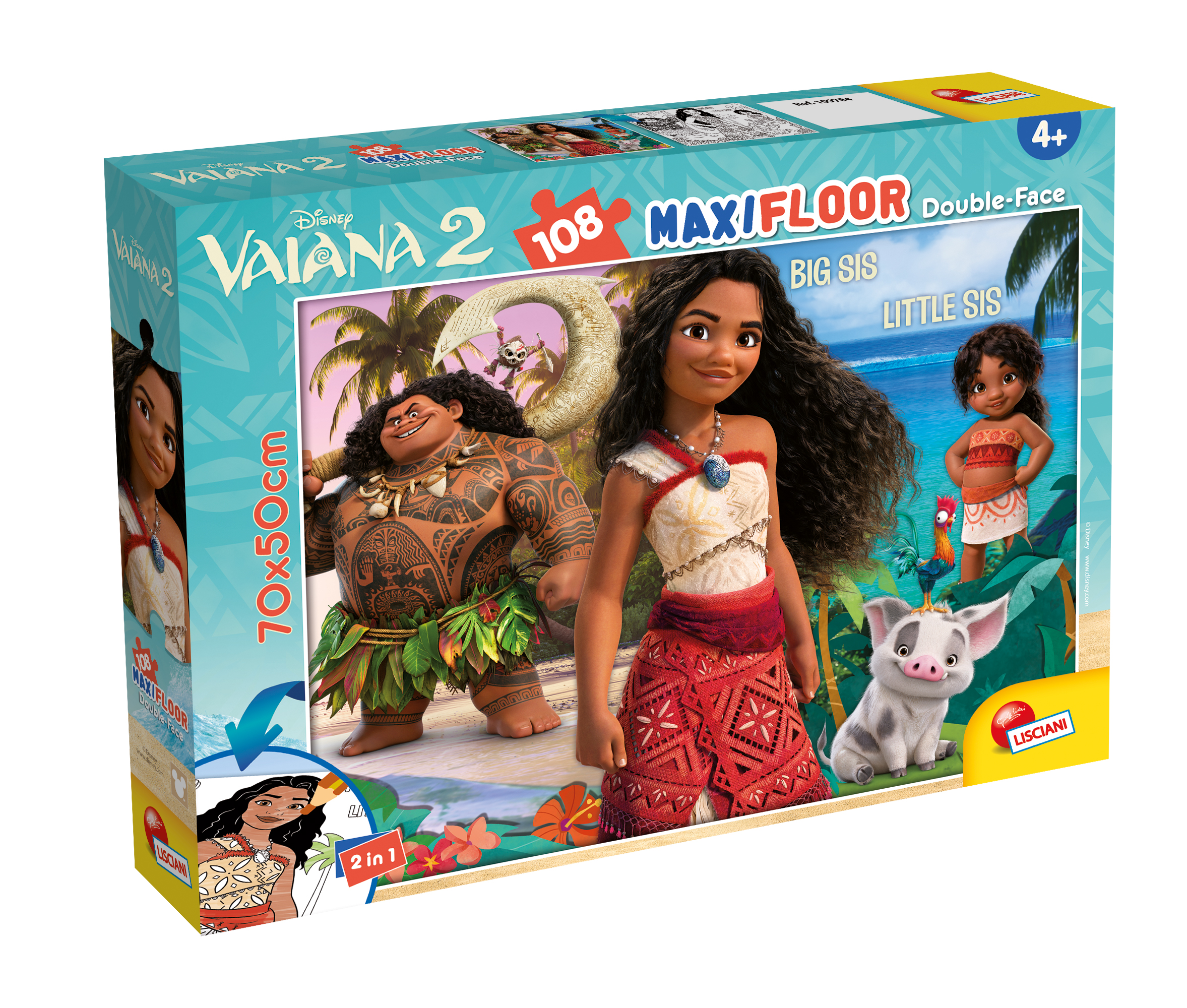 lisciani-disney-puzzle-df-maxi-floor-108-oceania-2-puzzle-sol-vaiana image 1