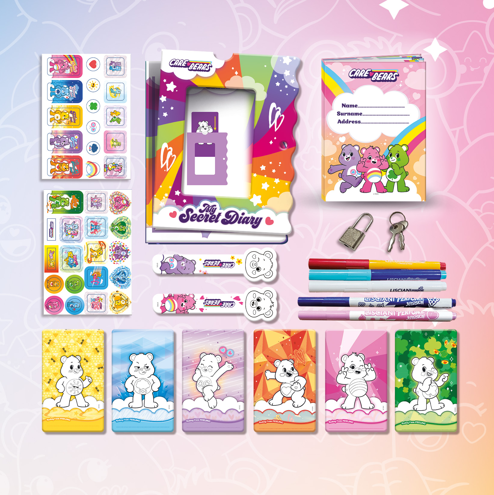 lisciani-care-bears-journal-intime-secret-my-secret-diary-motions image 3