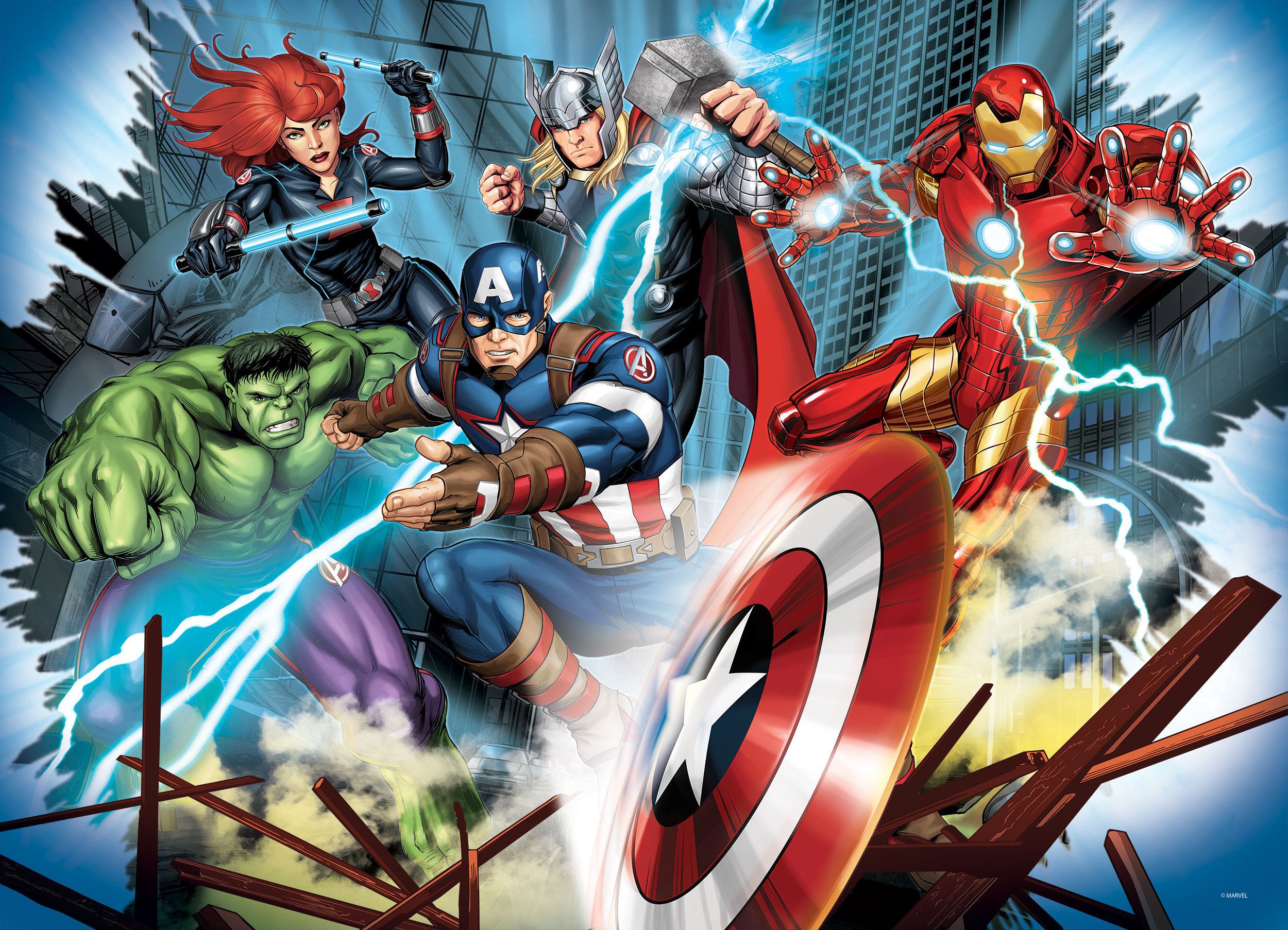 lisciani-marvel-avengers-puzzle-m-plus-48-pi-ces-2-en-1-colorier image 2