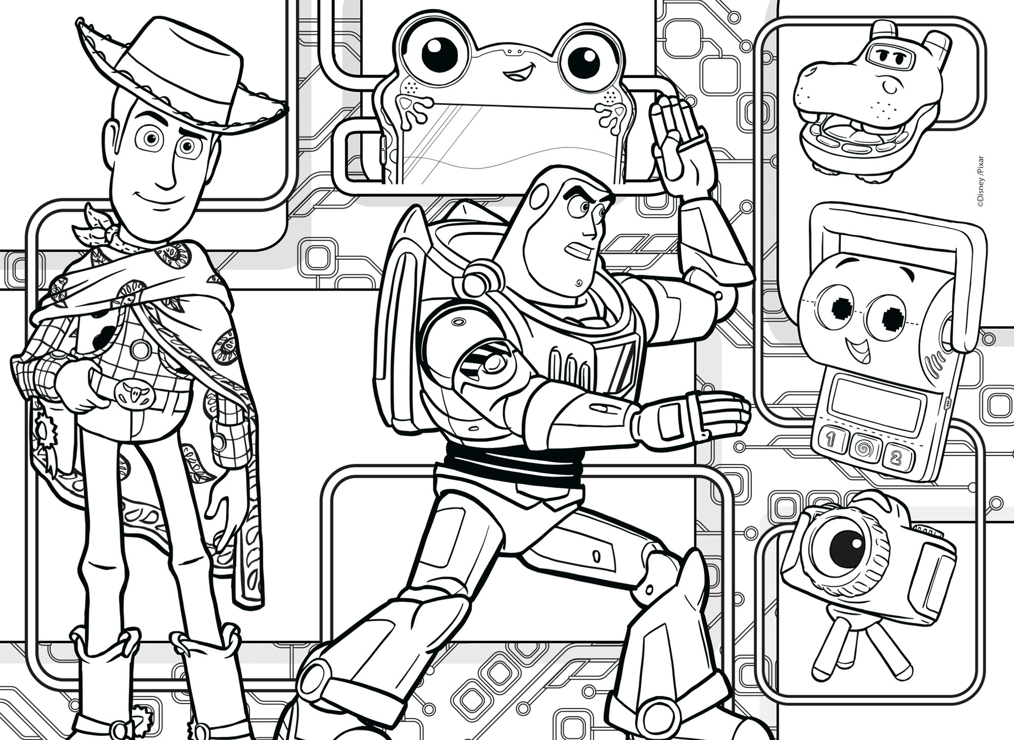 lisciani-disney-puzzle-df-maxifloor-4x48-toy-story-5-puzzle-coloriage image 8
