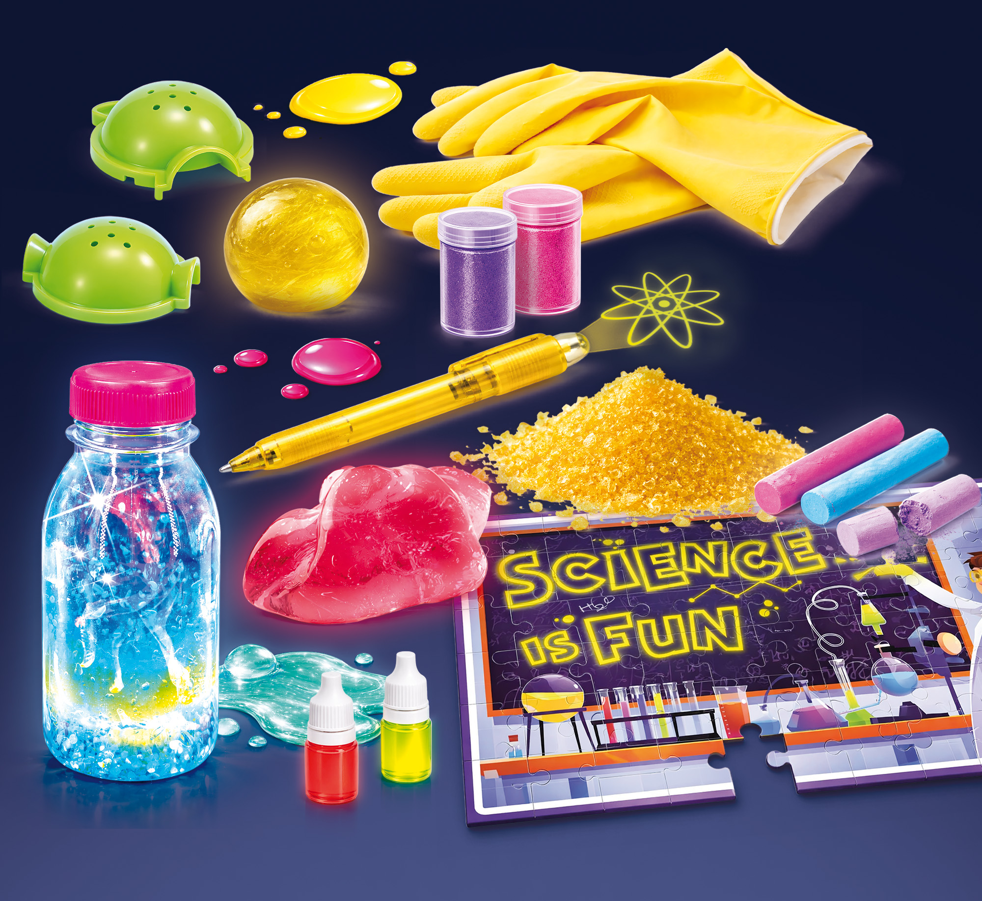lisciani-i-m-a-genius-laboratorio-del-buio-kit-scientifique-phosphorescent image 2
