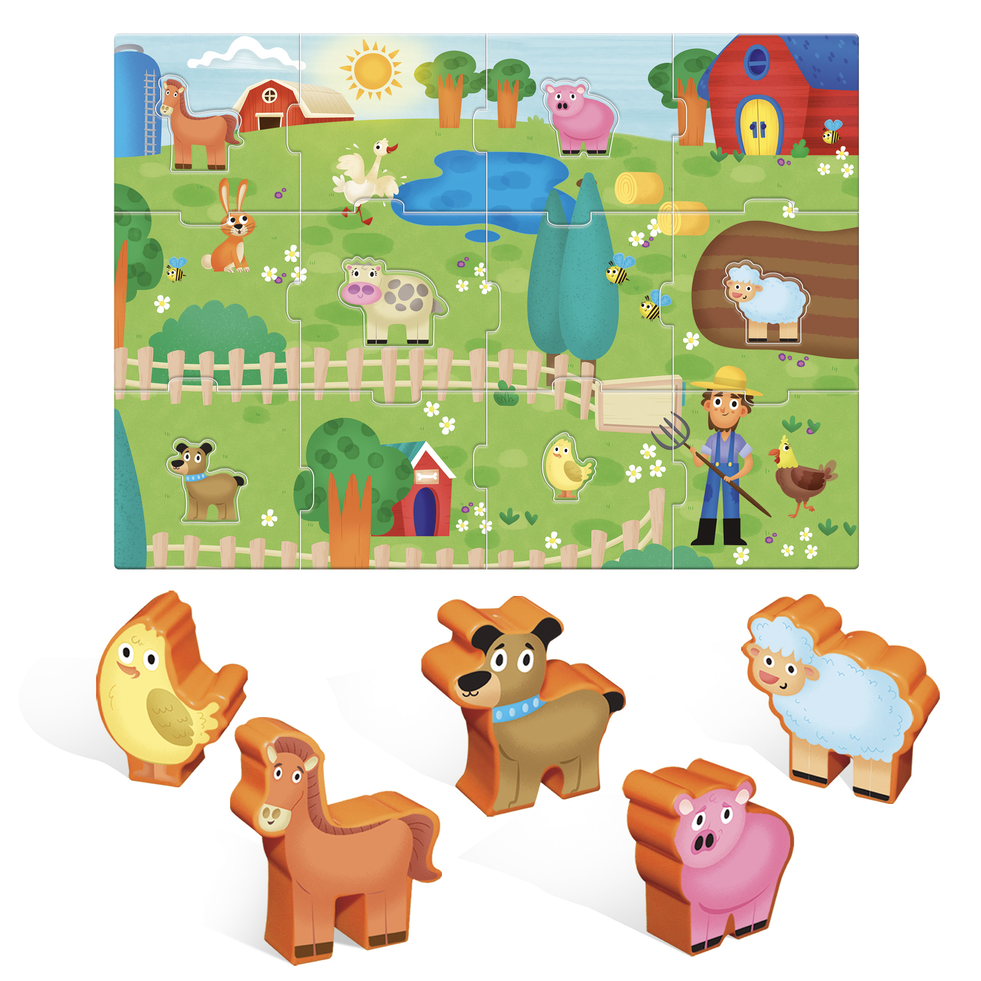 lisciani-carotina-baby-farm-jeu-d-encastrement-animaux image 3