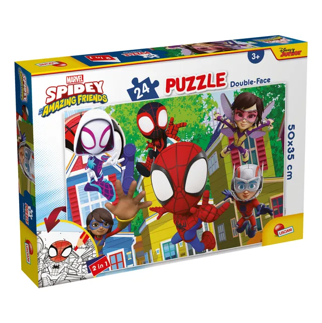 lisciani-marvel-puzzle-df-plus-24-spidey-this-is-a-team-puzzle-24-pi-ces-colorie image 1