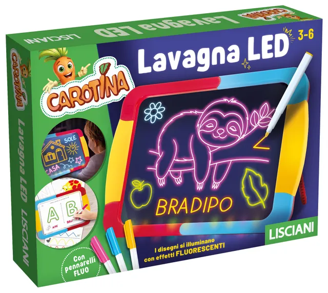 lisciani-carotina-lavagna-led-ardoise-lumineuse-ducative image 1