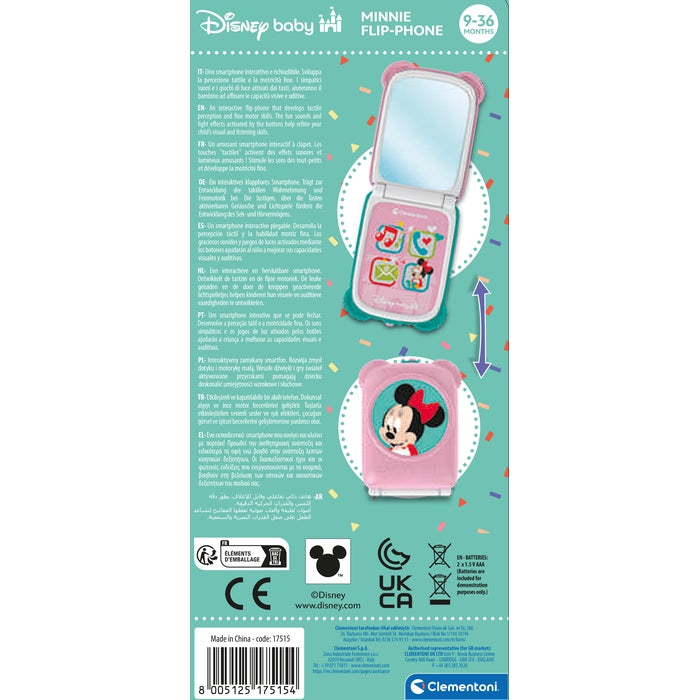 clementoni-disney-baby-minnie-flip-phone-t-l-phone-clapet-b-b image 6