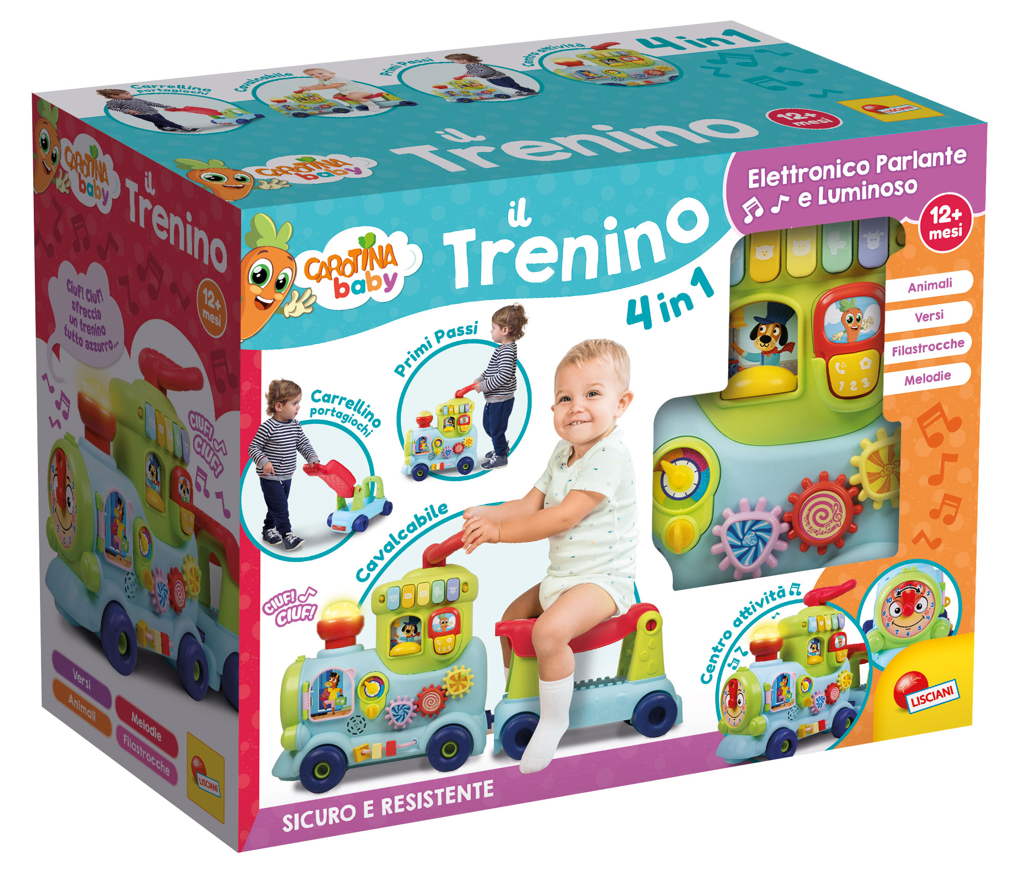 lisciani-carotina-baby-mon-petit-train-trotteur-4-en-1 image 2