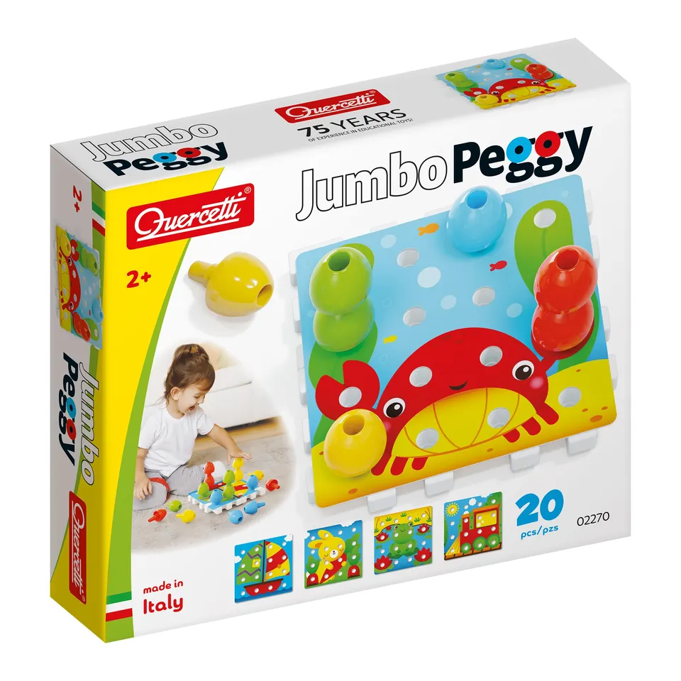 quercetti-jumbo-peggy-20-pi-ces-mosa-que-construction-2-5-ans image 1