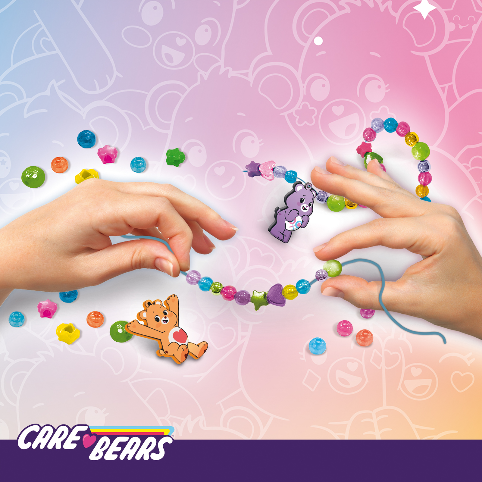 lisciani-care-bears-rainbow-bijoux-bo-te-bijoux-kit-cr-ation-bracelets image 4