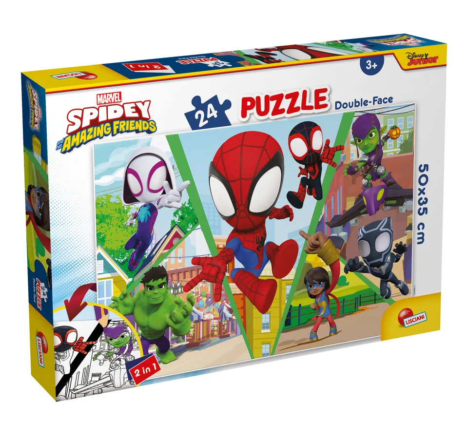 lisciani-marvel-puzzle-double-face-plus-24-spidey-let-s-challenge image 1