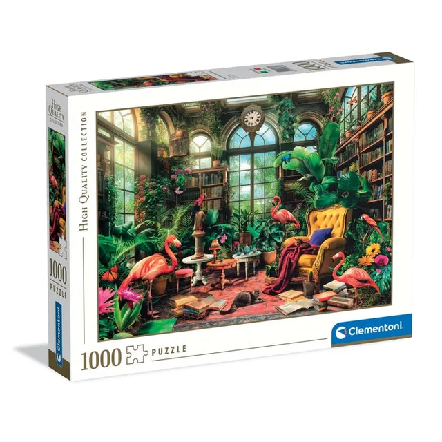clementoni-the-greenhouse-library-puzzle-1000-pi-ces-fantasy image 1