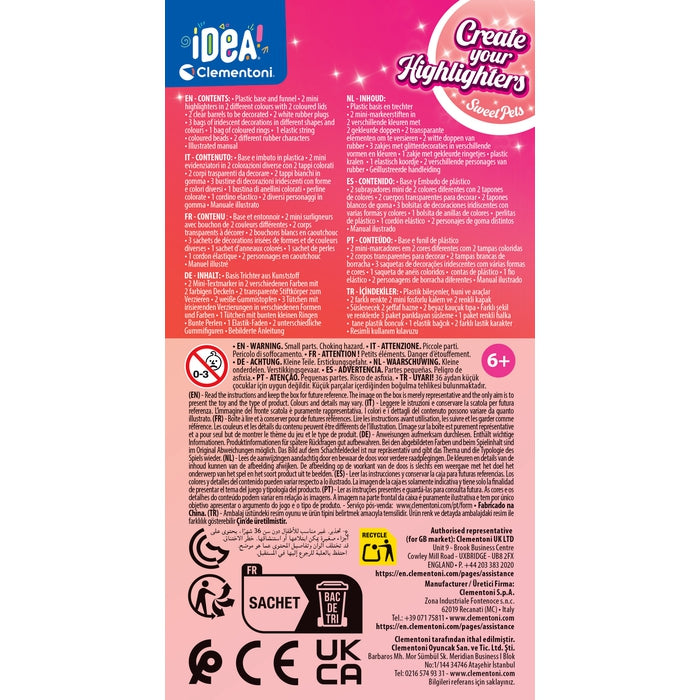 clementoni-idea-create-your-highlighters-sweet-pet-kit-cr-atif image 6
