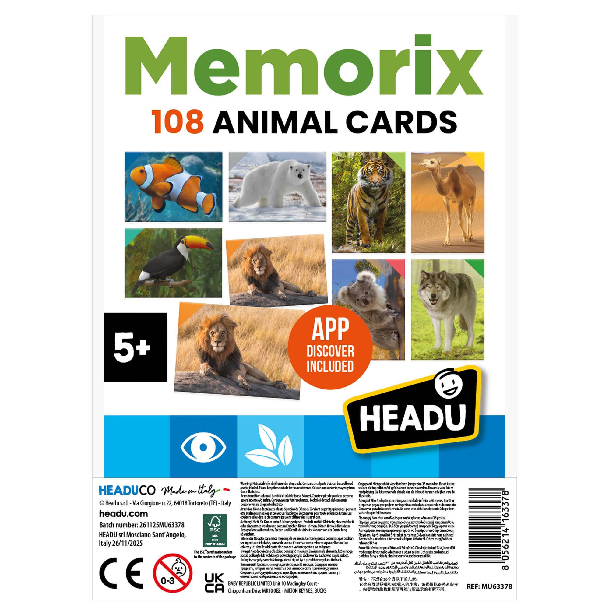 headu-memorix-108-animal-cards-jeu-de-m-moire-animaux image 2