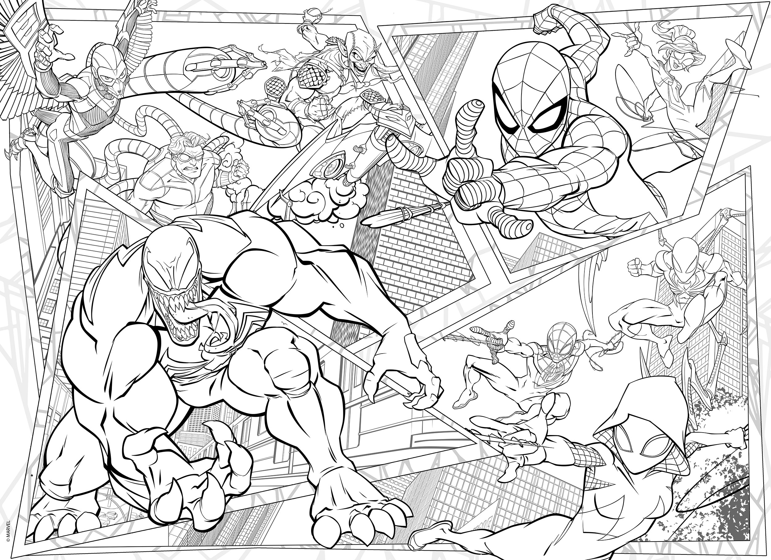 lisciani-marvel-puzzle-df-maxi-floor-150-spider-man-puzzle-g-ant-sol-colorier image 3