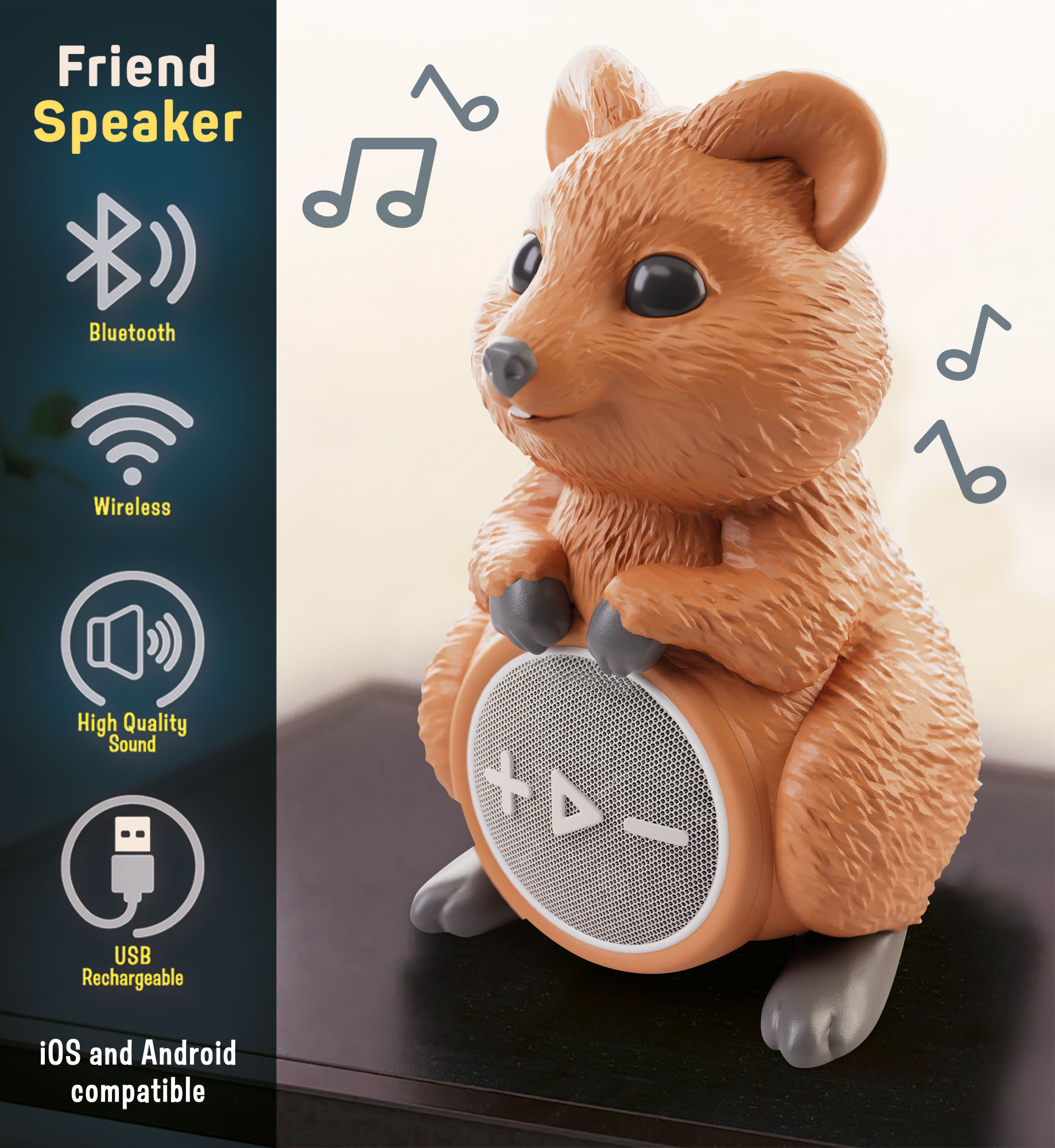 lisciani-rainy-days-quokka-enceinte-bluetooth-sans-fil-enfant image 3
