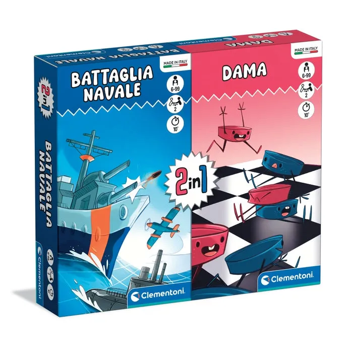 clementoni-2-en-1-bataille-navale-dames-jeu-de-soci-t image 1