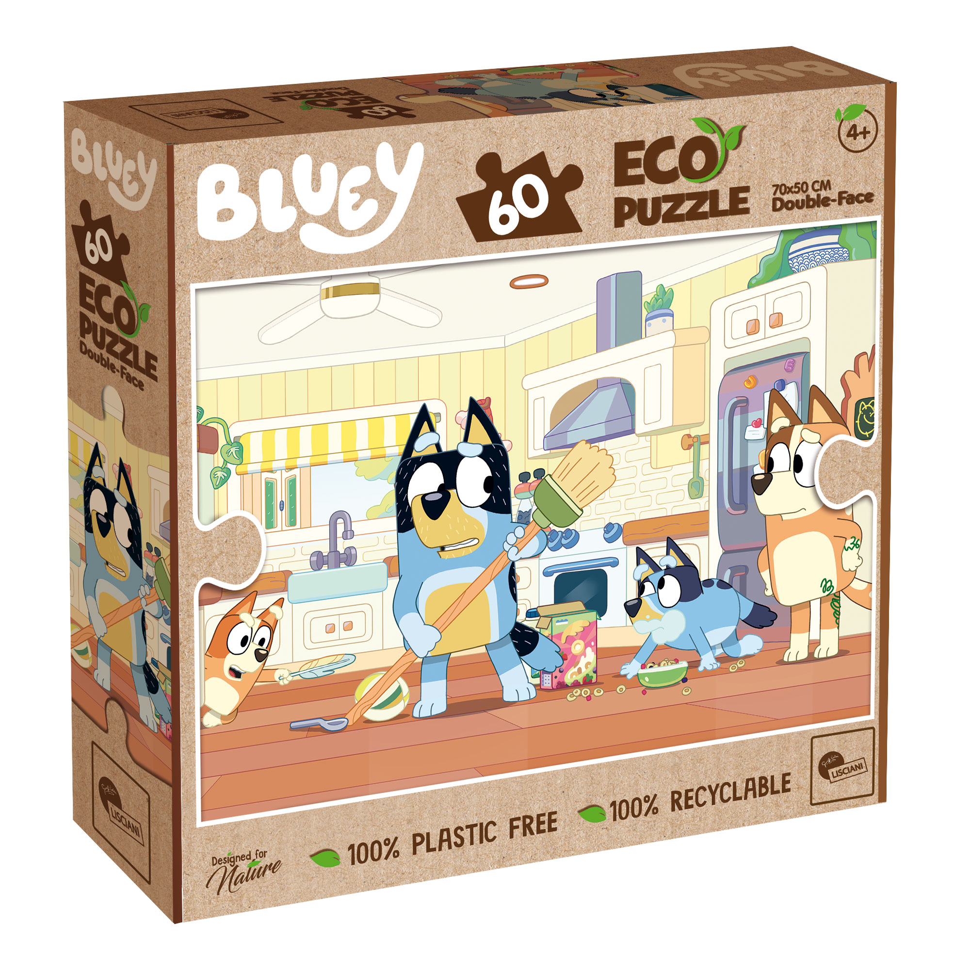 lisciani-bluey-co-puzzle-60-pi-ces-2-en-1-colorier image 1