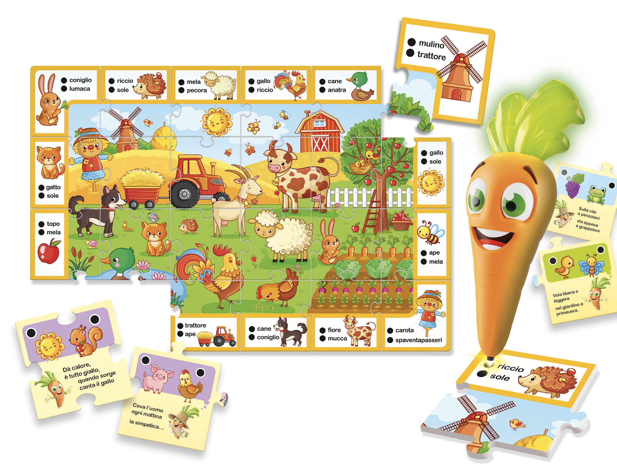 lisciani-carotina-penna-parlante-gli-utilissimi-jeux-de-la-ferme-ducatifs image 2