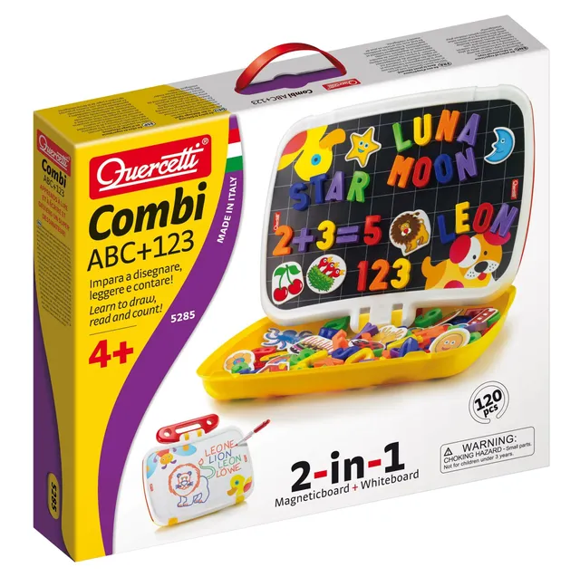 quercetti-combi-abc-123-valisette-magn-tique-lettres-et-chiffres-avec-tableau-bl image 1