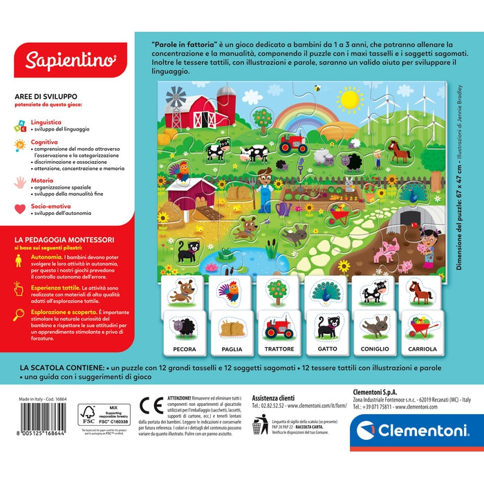 clementoni-montessori-parole-in-fattoria-puzzle-animaux-ferme-1-3-ans image 6