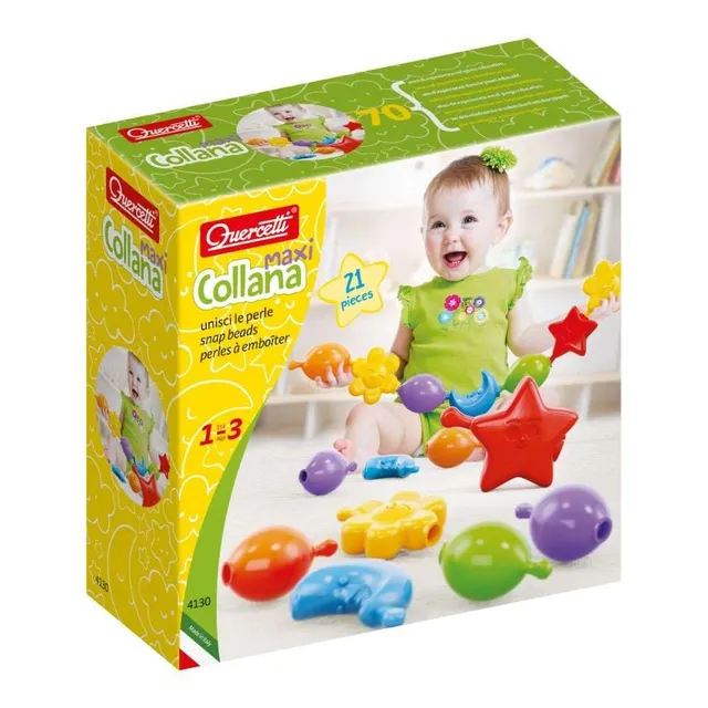 quercetti-collana-maxi-21-pi-ces-jeu-d-enfilage-montessori-1-3-ans image 1