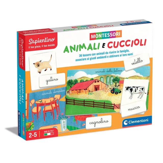 clementoni-montessori-les-animaux-et-leurs-petits-jeu-ducatif image 1