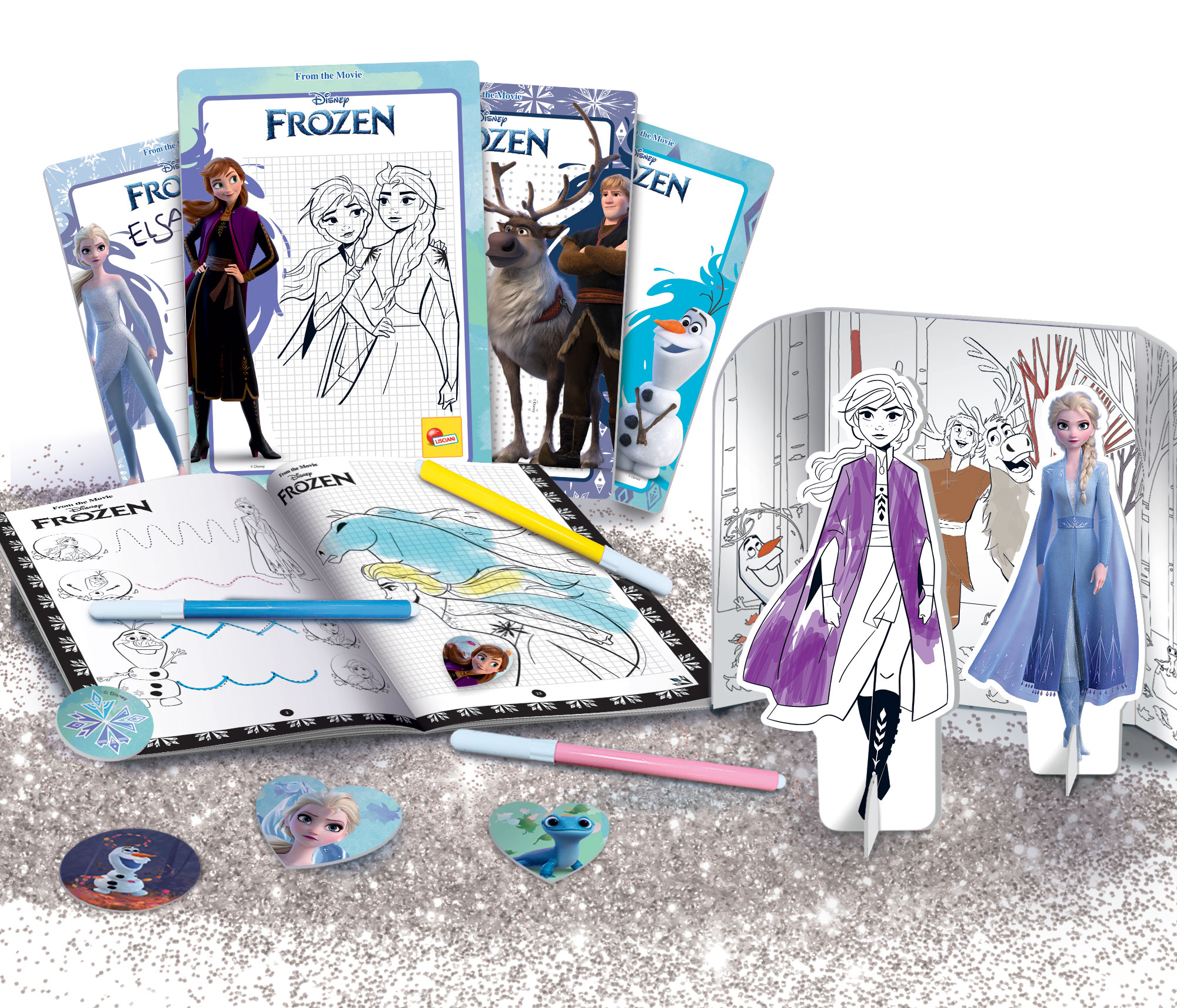 lisciani-frozen-zainetto-colouring-and-drawing-school-sac-dos-cole-de-dessin-et- image 2