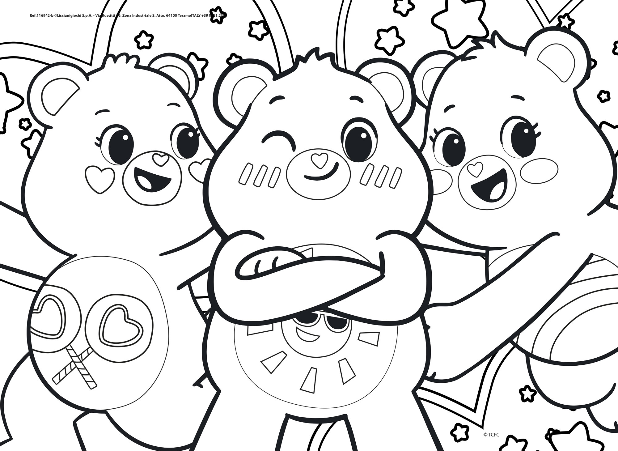 lisciani-care-bears-puzzle-double-face-maxifloor-4x48-puzzle-colorier image 6