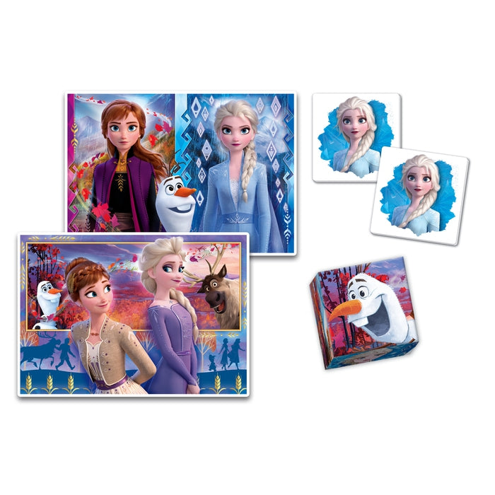 clementoni-frozen-kit-ducatif-2-puzzles-30-et-48-pi-ces-memo-cubes image 2