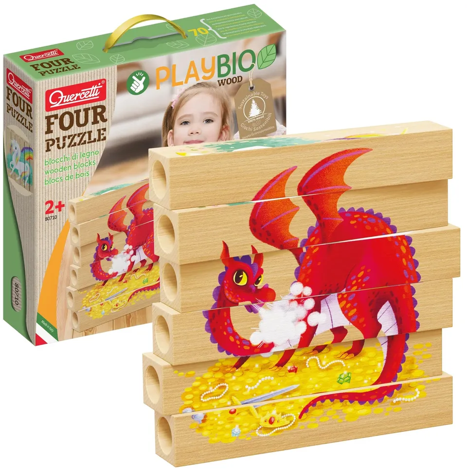 quercetti-80710-four-puzzle-play-bio-animaux-fantastiques image 1