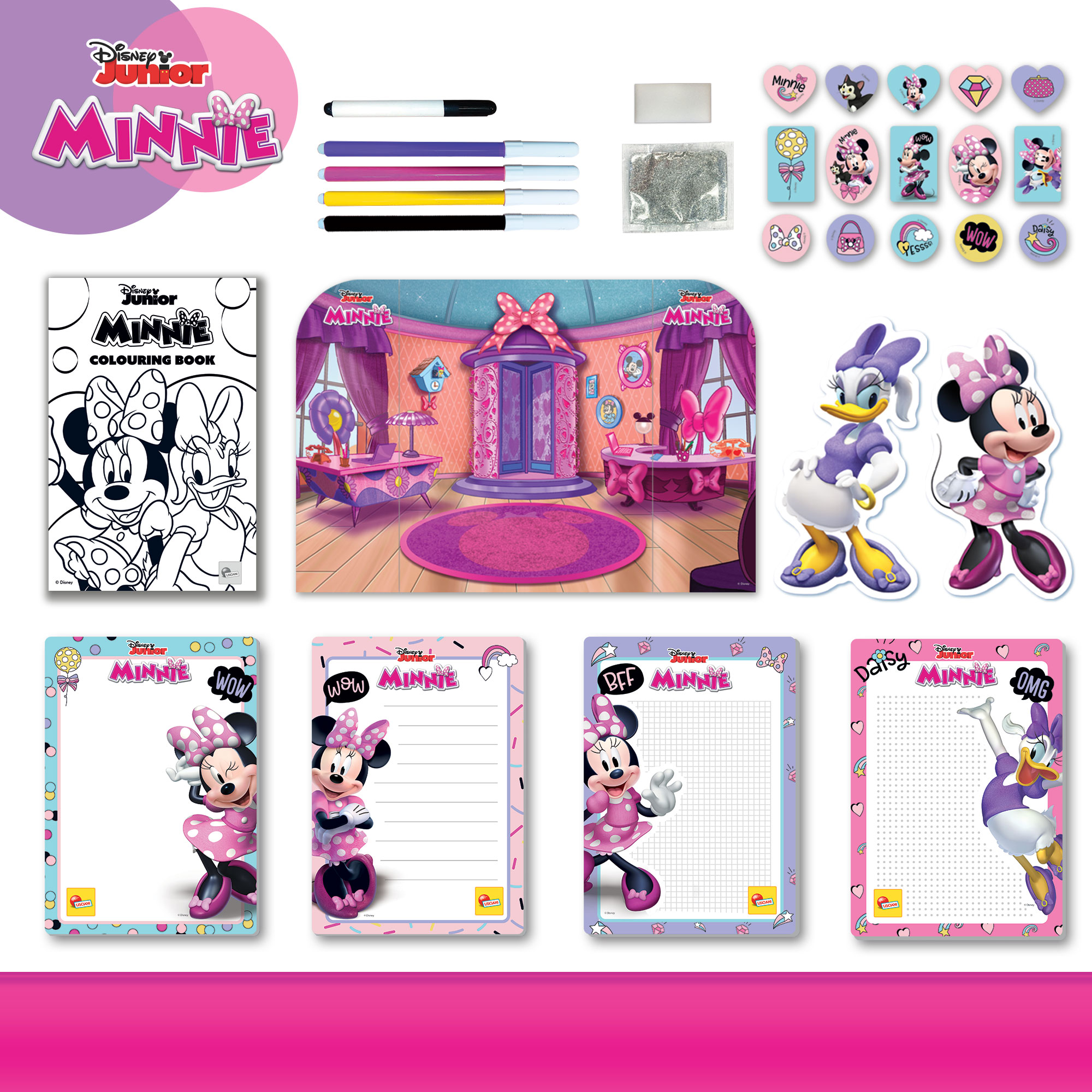 lisciani-minnie-zainetto-colouring-and-drawing-school-kit-dessin-et-coloriage-sa image 4