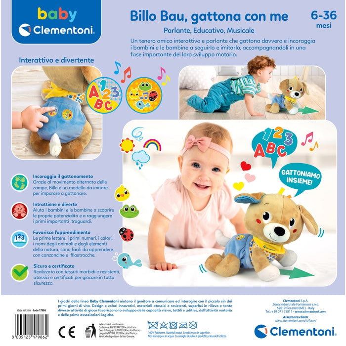 clementoni-baby-billo-bau-gattona-con-me-peluche-chien-interactif-suivre image 6