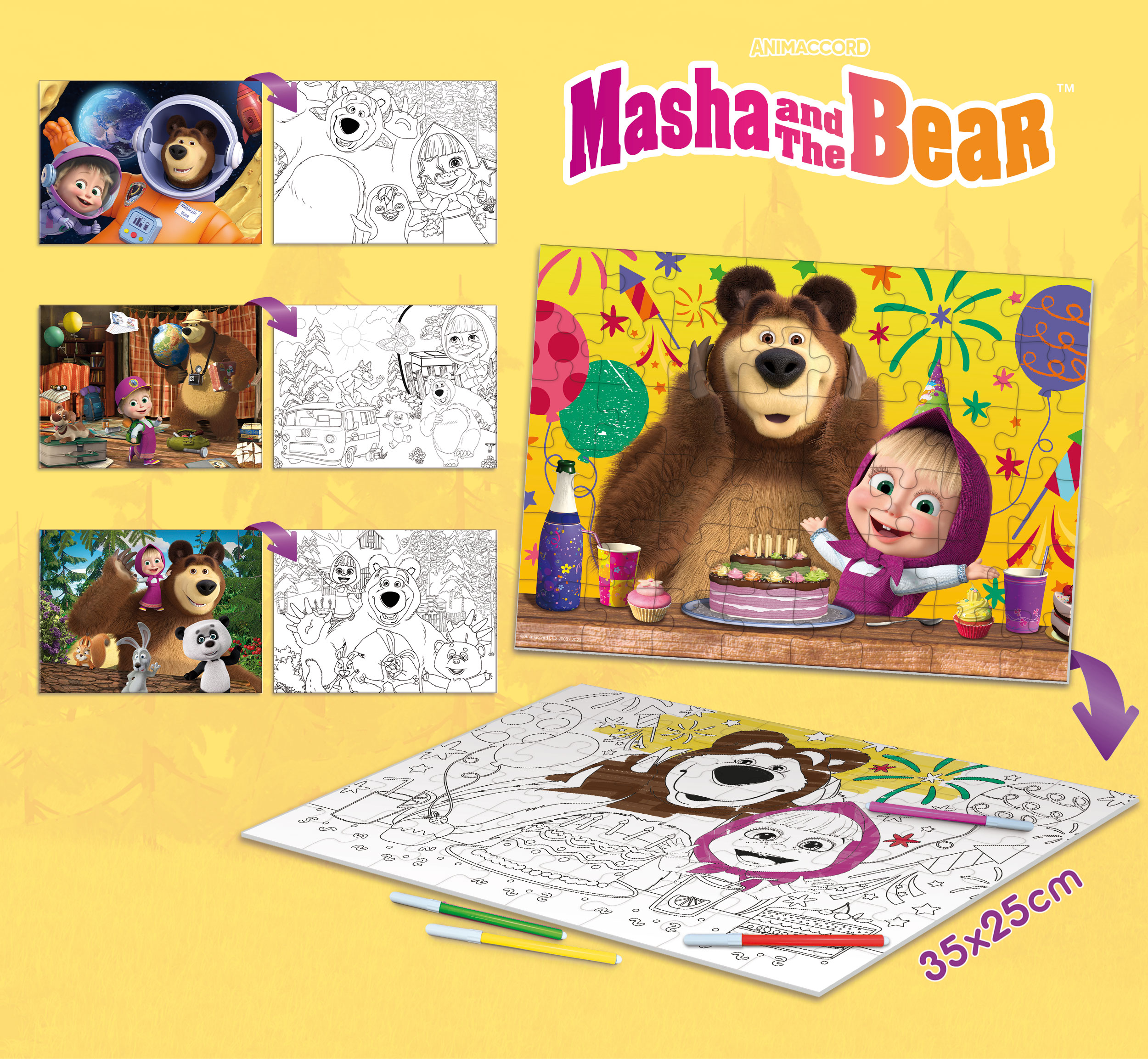 lisciani-masha-et-michka-puzzle-double-face-maxifloor-4x48 image 6