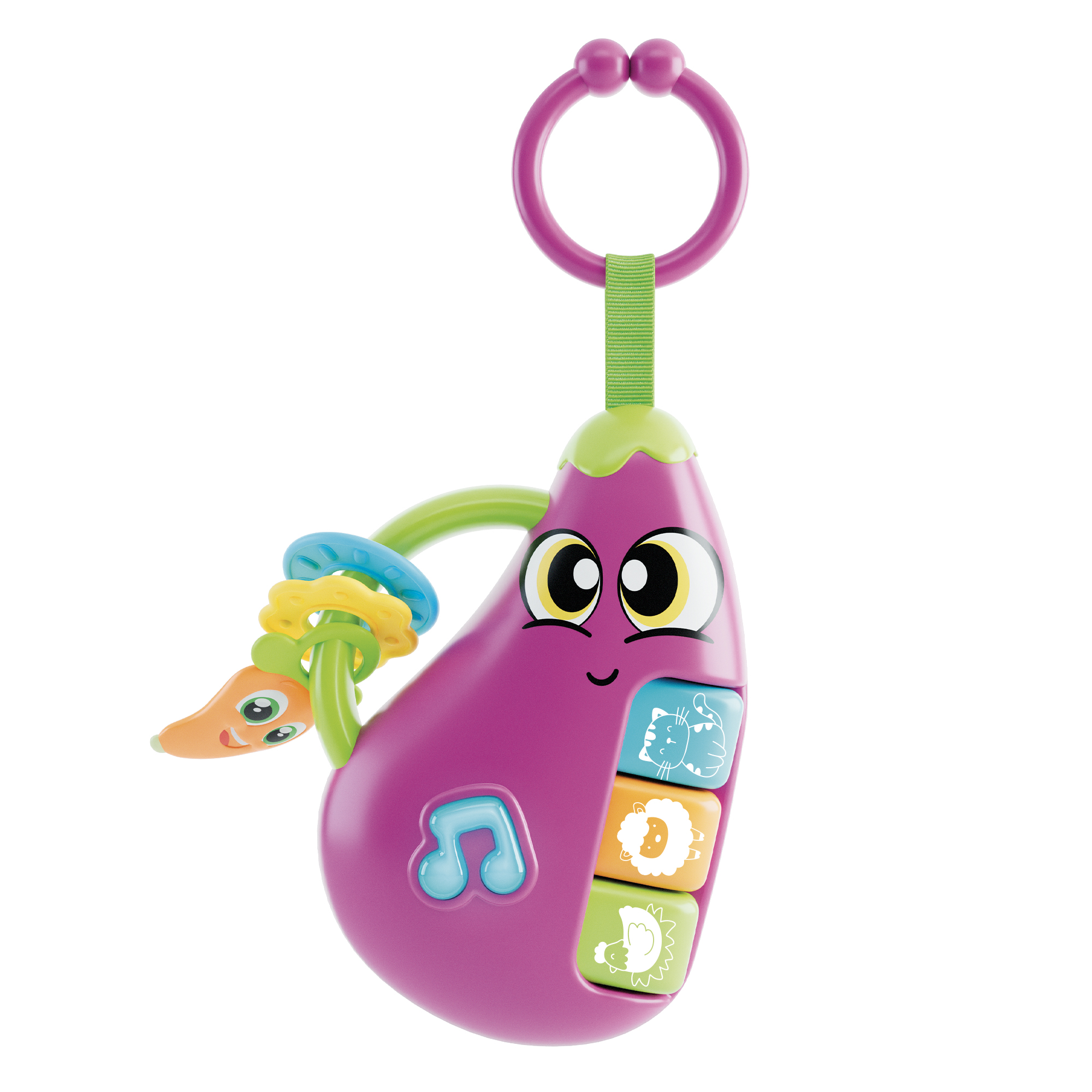 lisciani-carotina-baby-eggplant-hochet-musical-b-b image 1